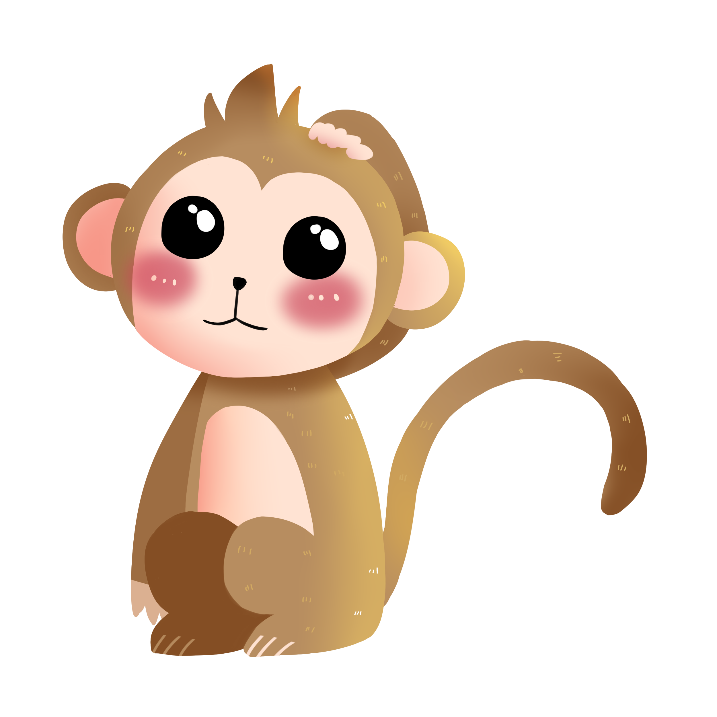 毛绒绒的小猴子|插画|艺术插画|豆小诗 - 原创作品 - 站酷 (ZCOOL)